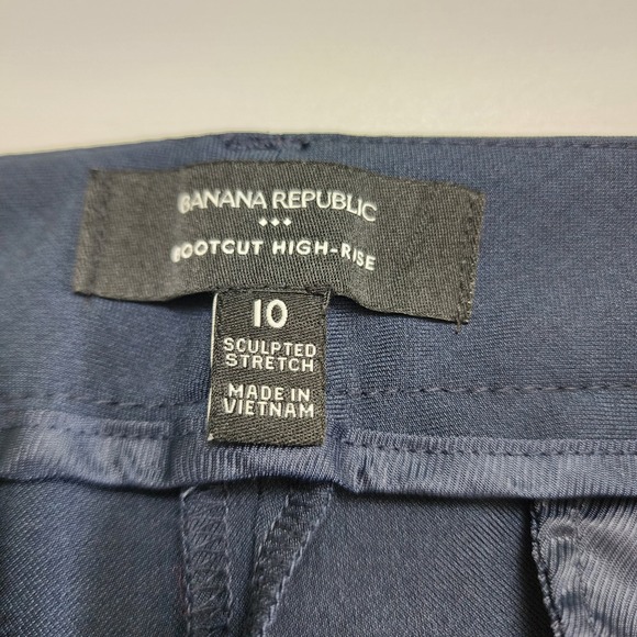 Banana Republic Factory Womens Bootcut Sculpted Stretch Pant Size 10 Navy Blue - Picture 7 of 14